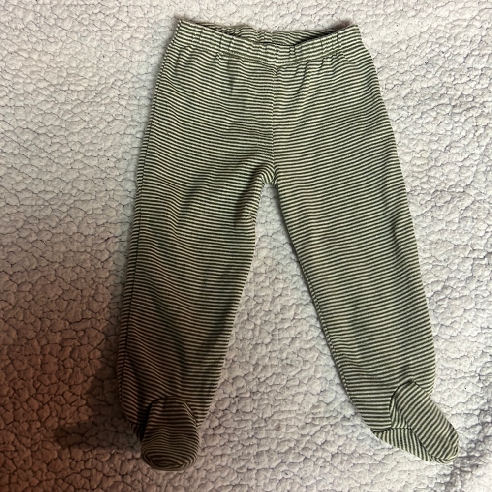 Carters green & white striped pants!